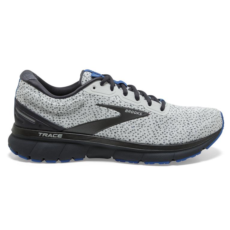 Brooks TRACE Adaptive Road Running Shoes Mens Sale - Ebony Grey /Oyster/Blue (VDT176205)